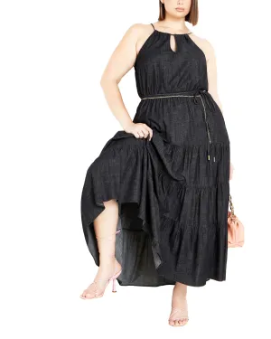 Ashlyn Tiered Maxi Dress | BLACK