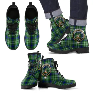 Blackadder Tartan Clan Badge Leather Boots