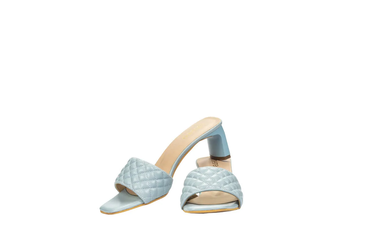 Blue Fancy Quilted T-Heels for Women