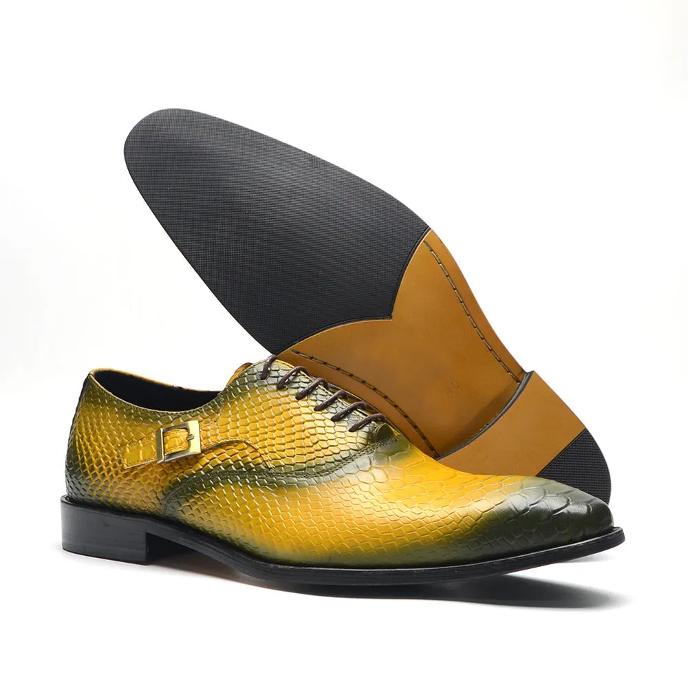 British Snake Oxford Shoes Men's Business Dress Leather Shoes