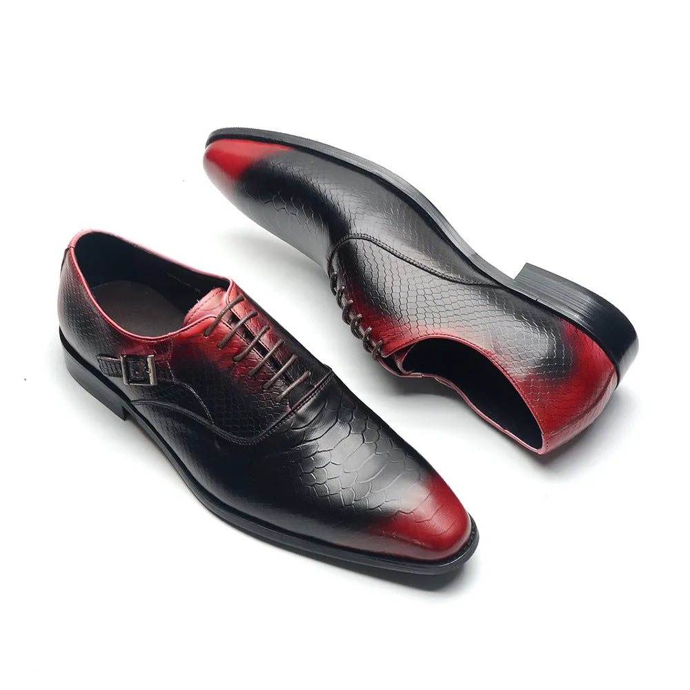 British Snake Oxford Shoes Men's Business Dress Leather Shoes