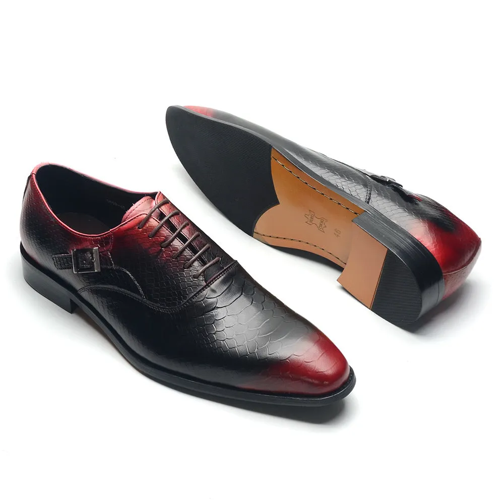 British Snake Oxford Shoes Men's Business Dress Leather Shoes