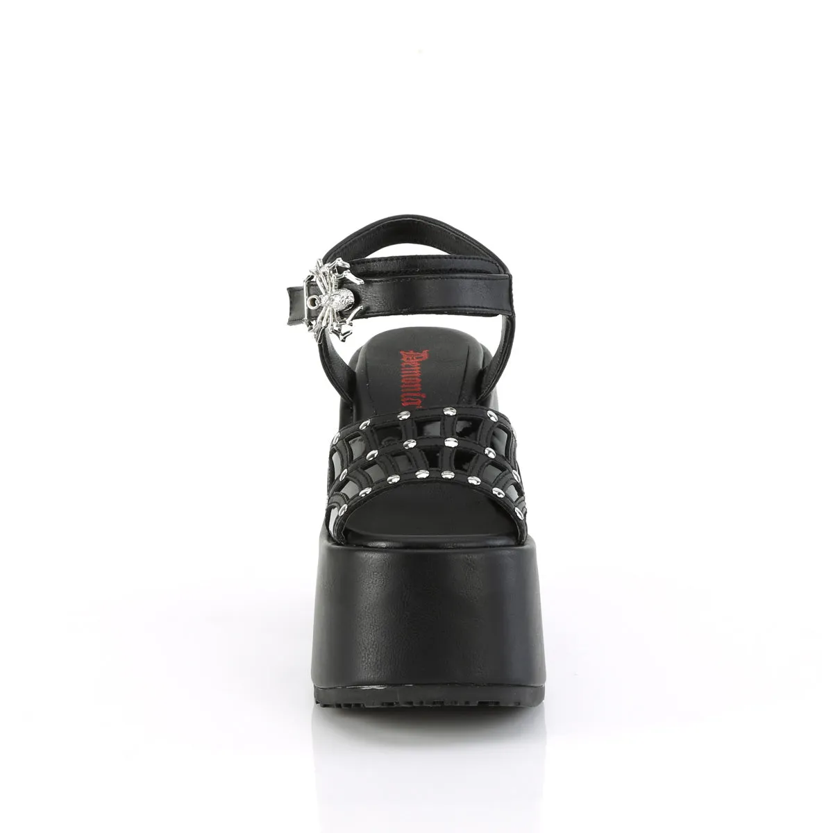 CAMEL-17 DemoniaCult Alternative Footwear Black Vegan Leather Women's Sandals