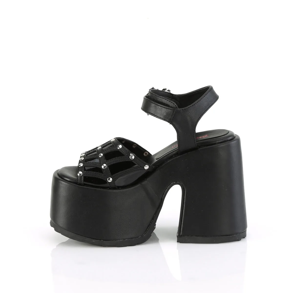 CAMEL-17 DemoniaCult Alternative Footwear Black Vegan Leather Women's Sandals
