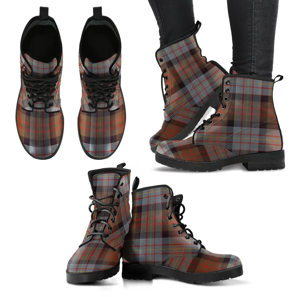 Cameron of Erracht Weathered Tartan Leather Boots
