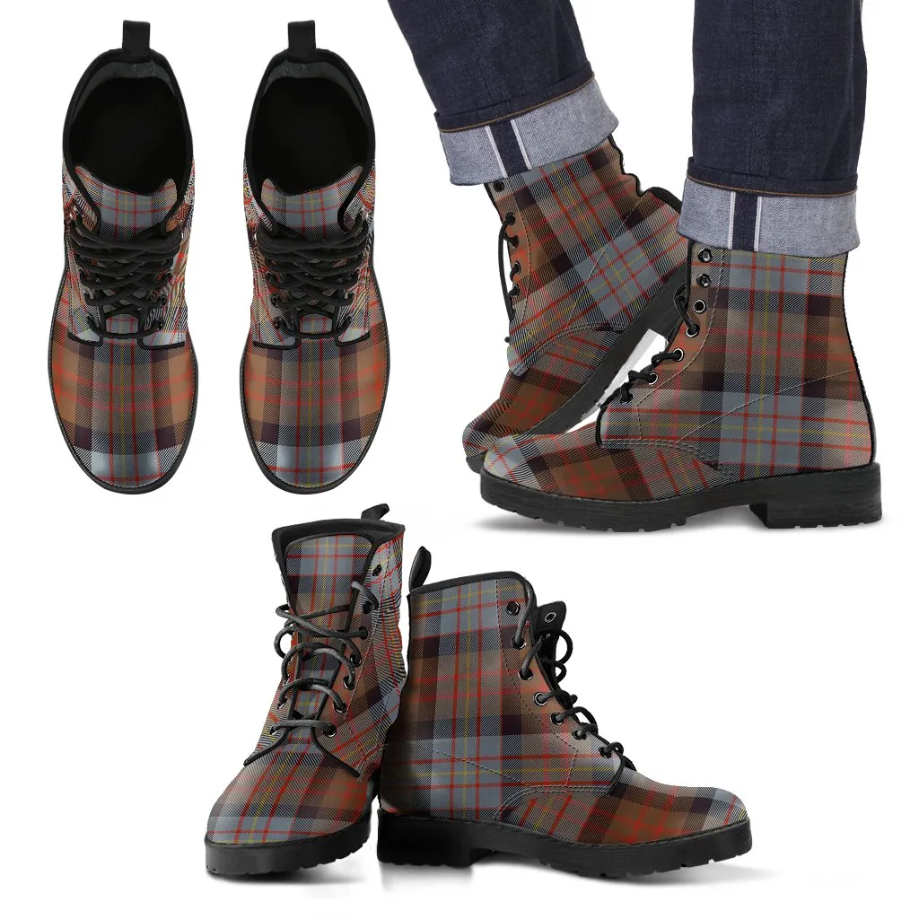 Cameron of Erracht Weathered Tartan Leather Boots