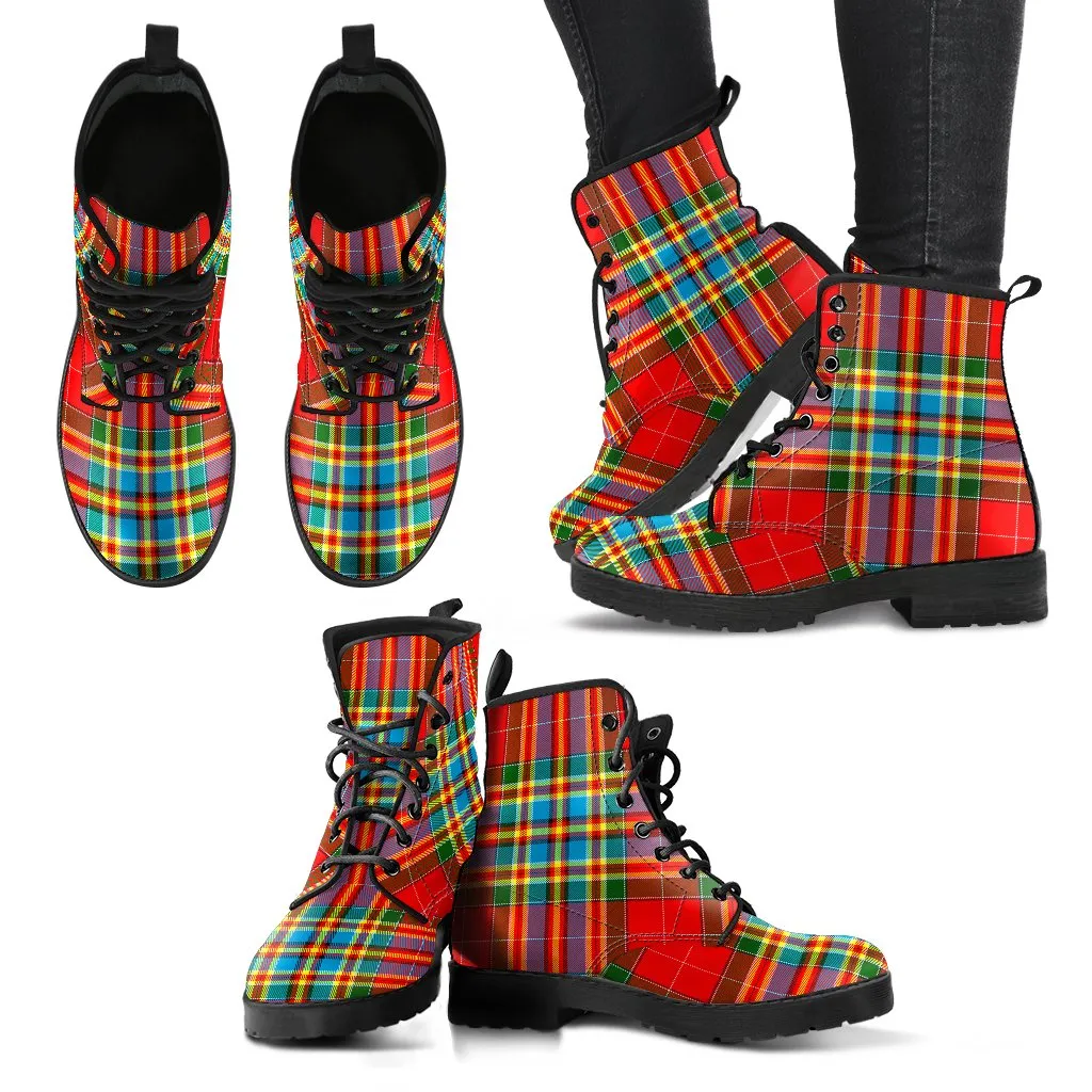 Chattan Tartan Leather Boots