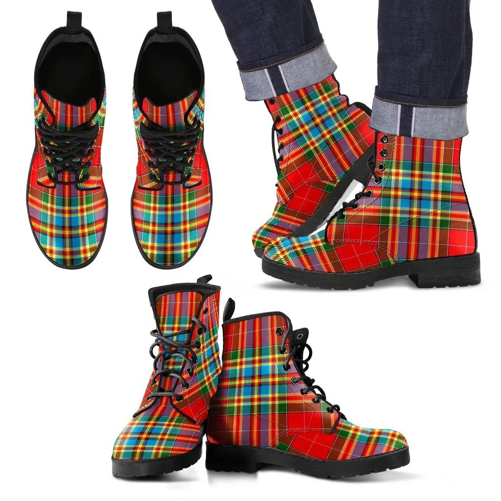Chattan Tartan Leather Boots