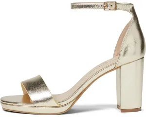 Chinese Laundry - Teri - Vegan Leather Dress Chunky Heels - Gold