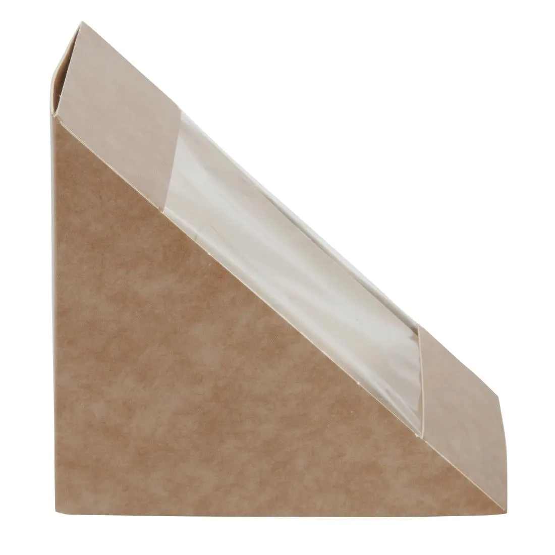 Colpac Recyclable Kraft Front-Loading Sandwich Wedges With PLA Window (Pack of 500) - DF605