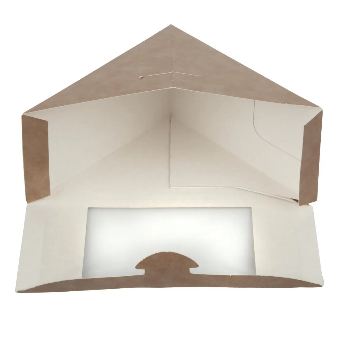 Colpac Recyclable Kraft Front-Loading Sandwich Wedges With PLA Window (Pack of 500) - DF605