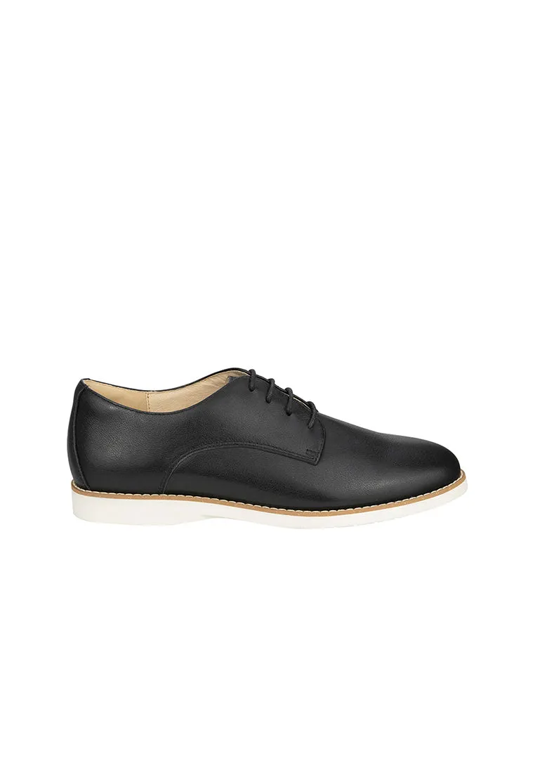 EASY FLEX Women's 4H Derby Plain Toe Black