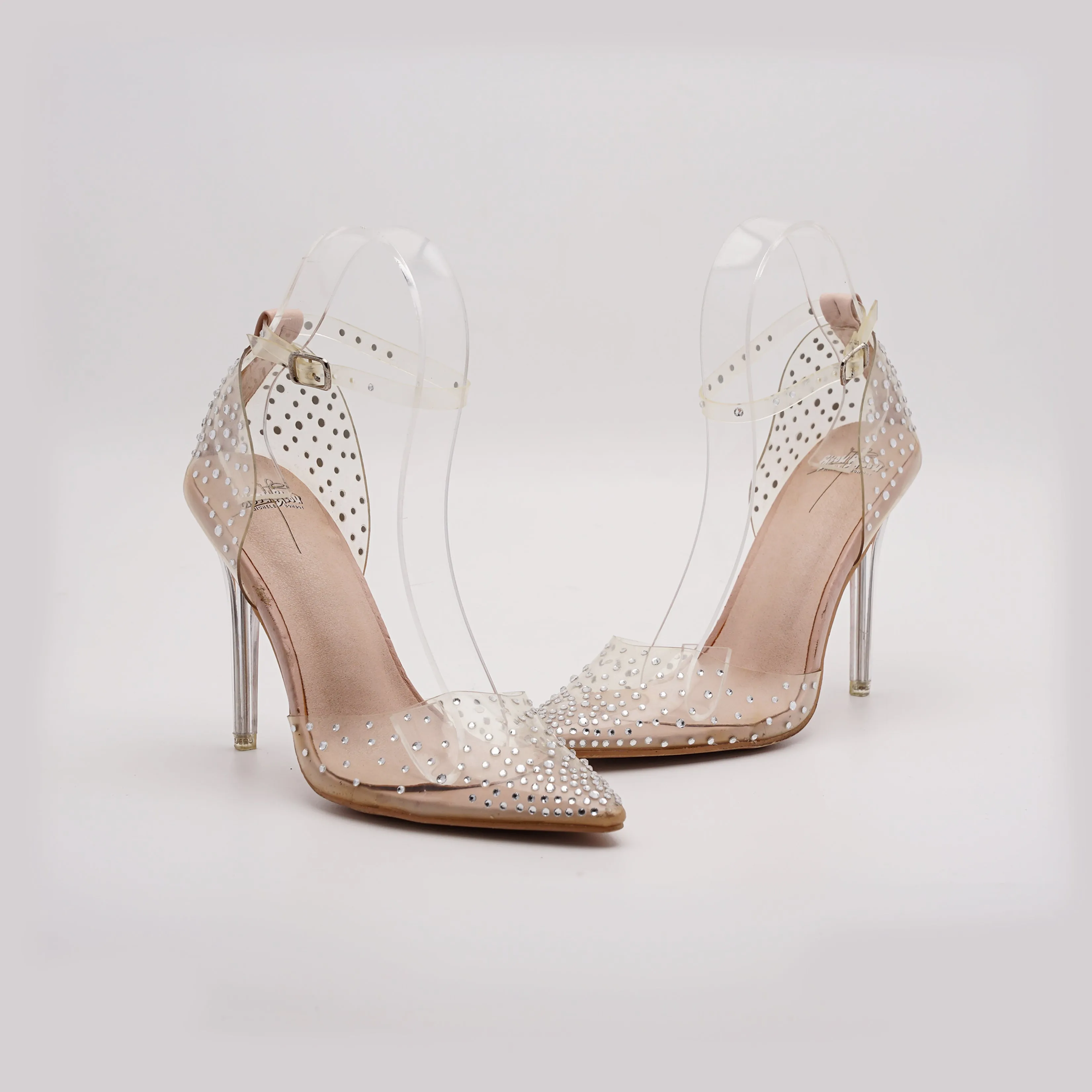 European Pointed Toe Transparent Heel