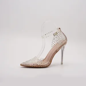 European Pointed Toe Transparent Heel