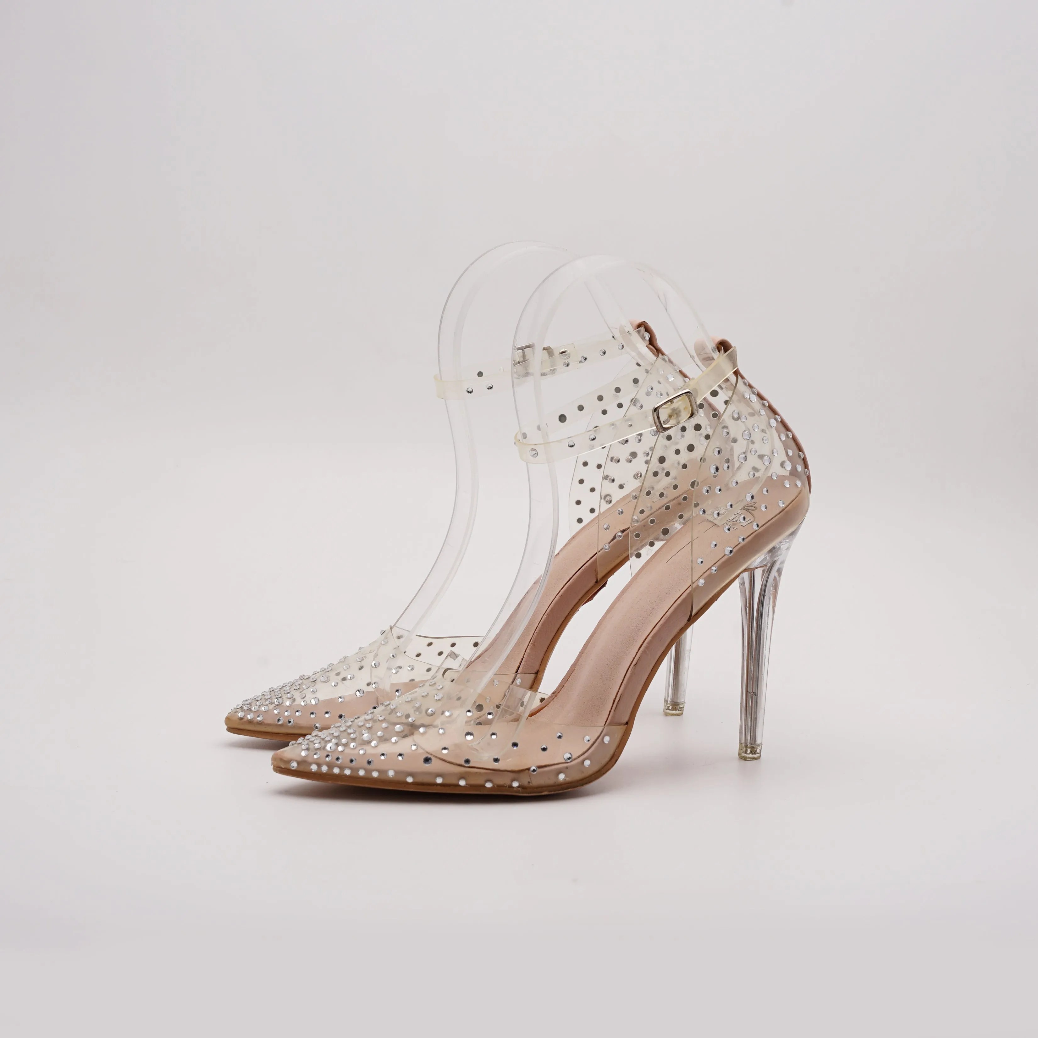 European Pointed Toe Transparent Heel