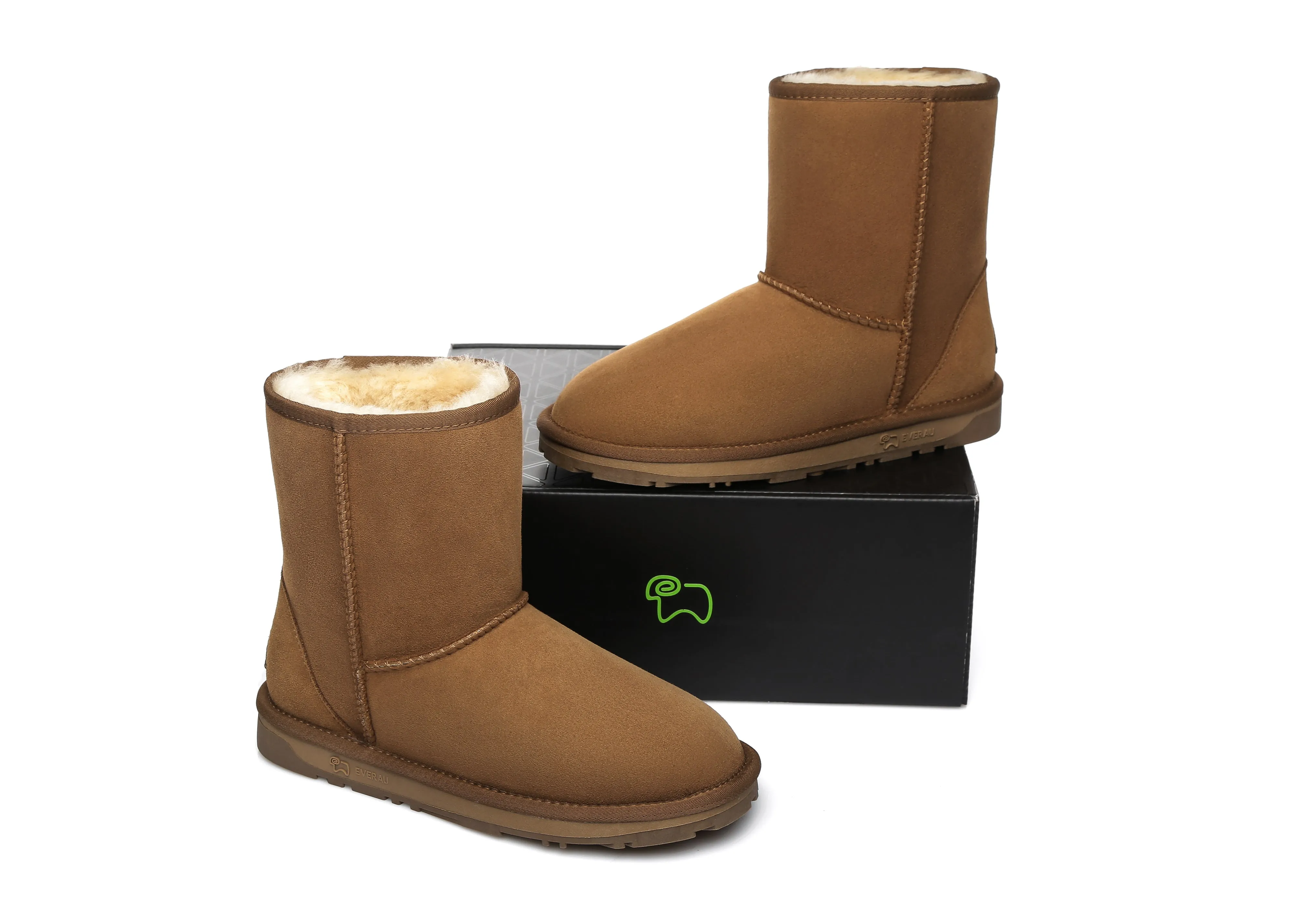 EVERAU® Short Classic Sheepskin Boots