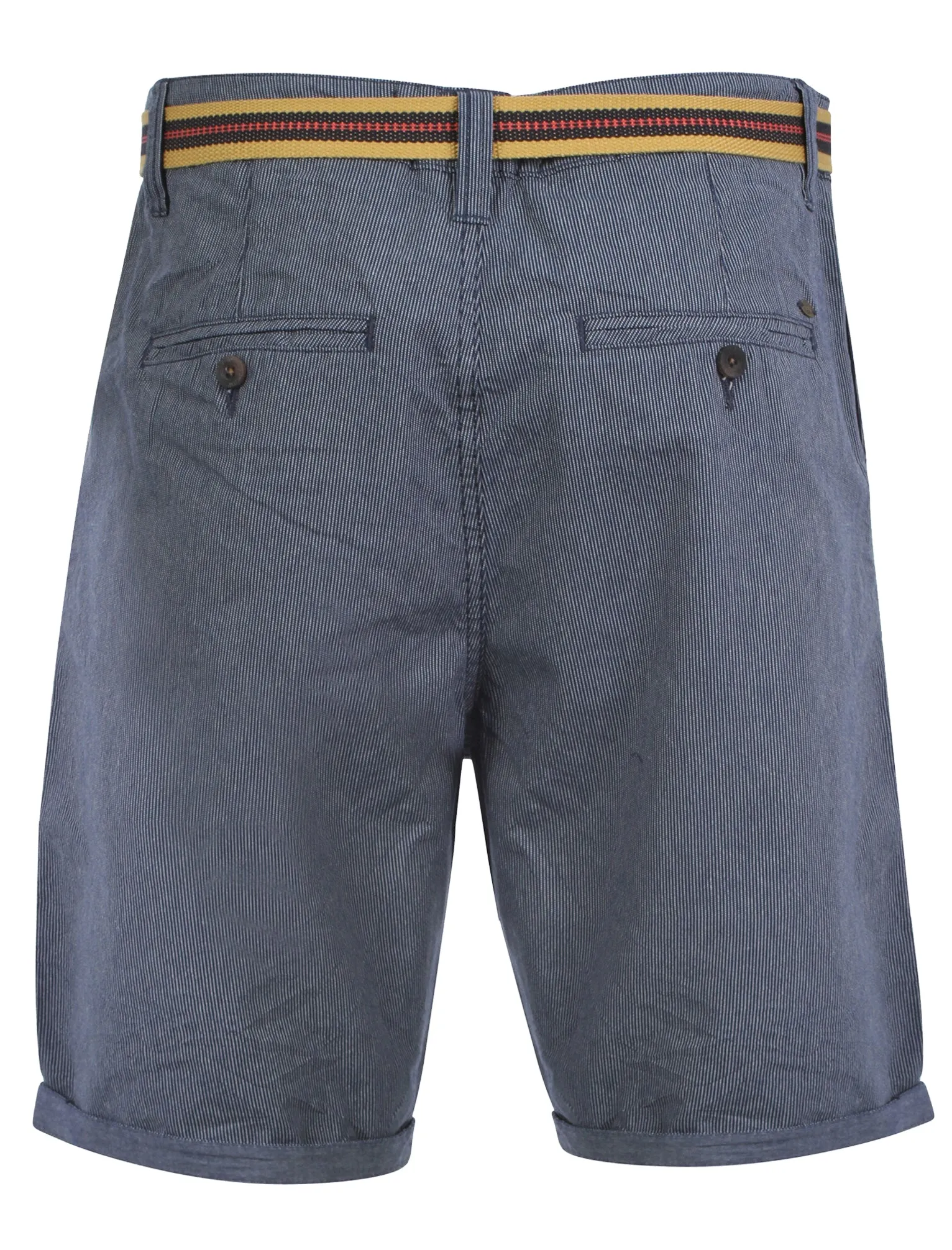 Farag Belted Shorts in Blue/White Stripe - Tokyo Laundry