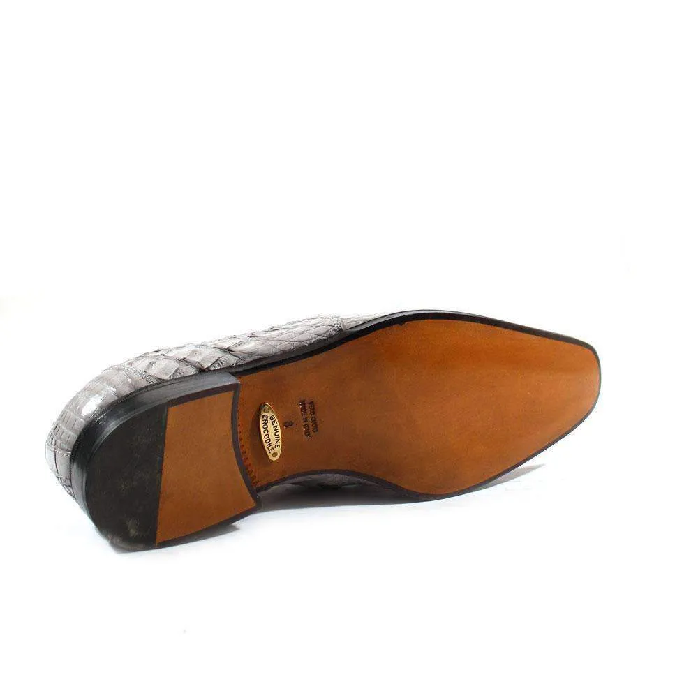 Fennix Designer Shoes Men's Designer Shoes Exotic Hornback Crocodile Platino Oxfords (FXS100) (Special Price)