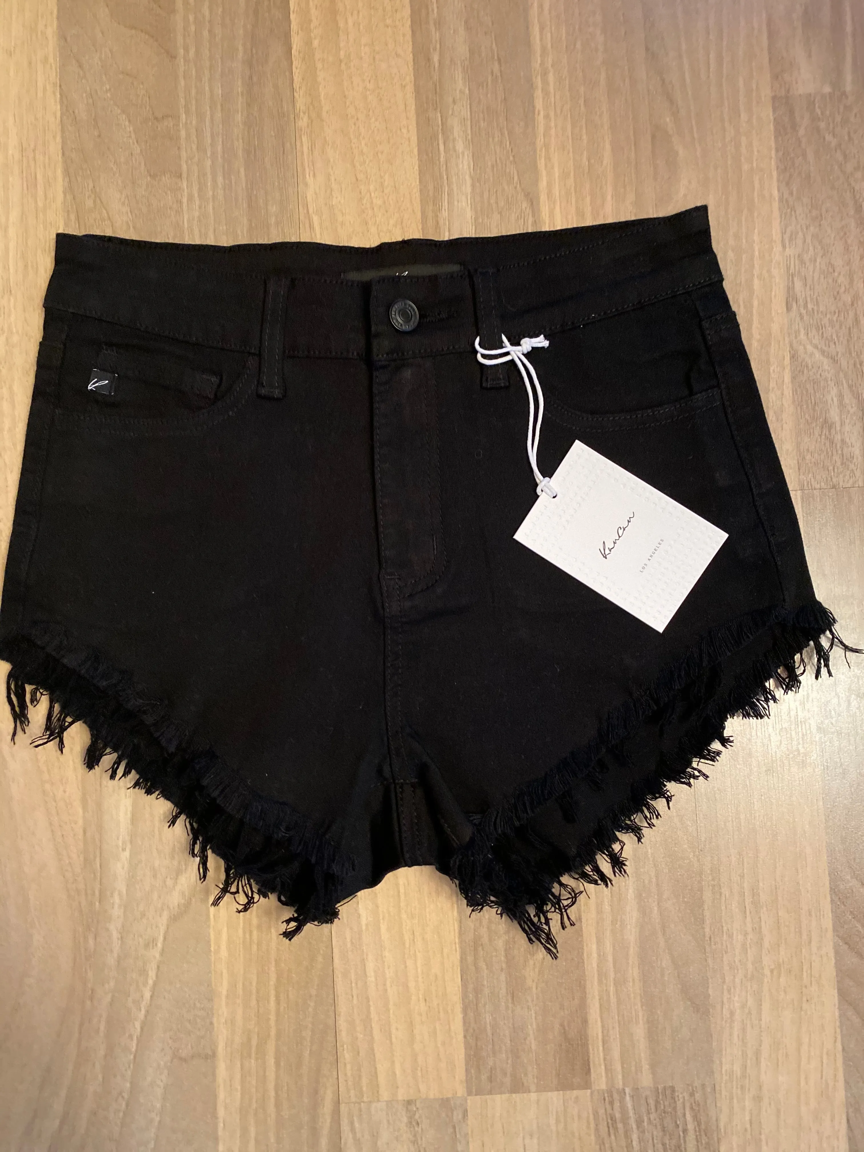 Foundation Of Love Distressed Shorts (Black)