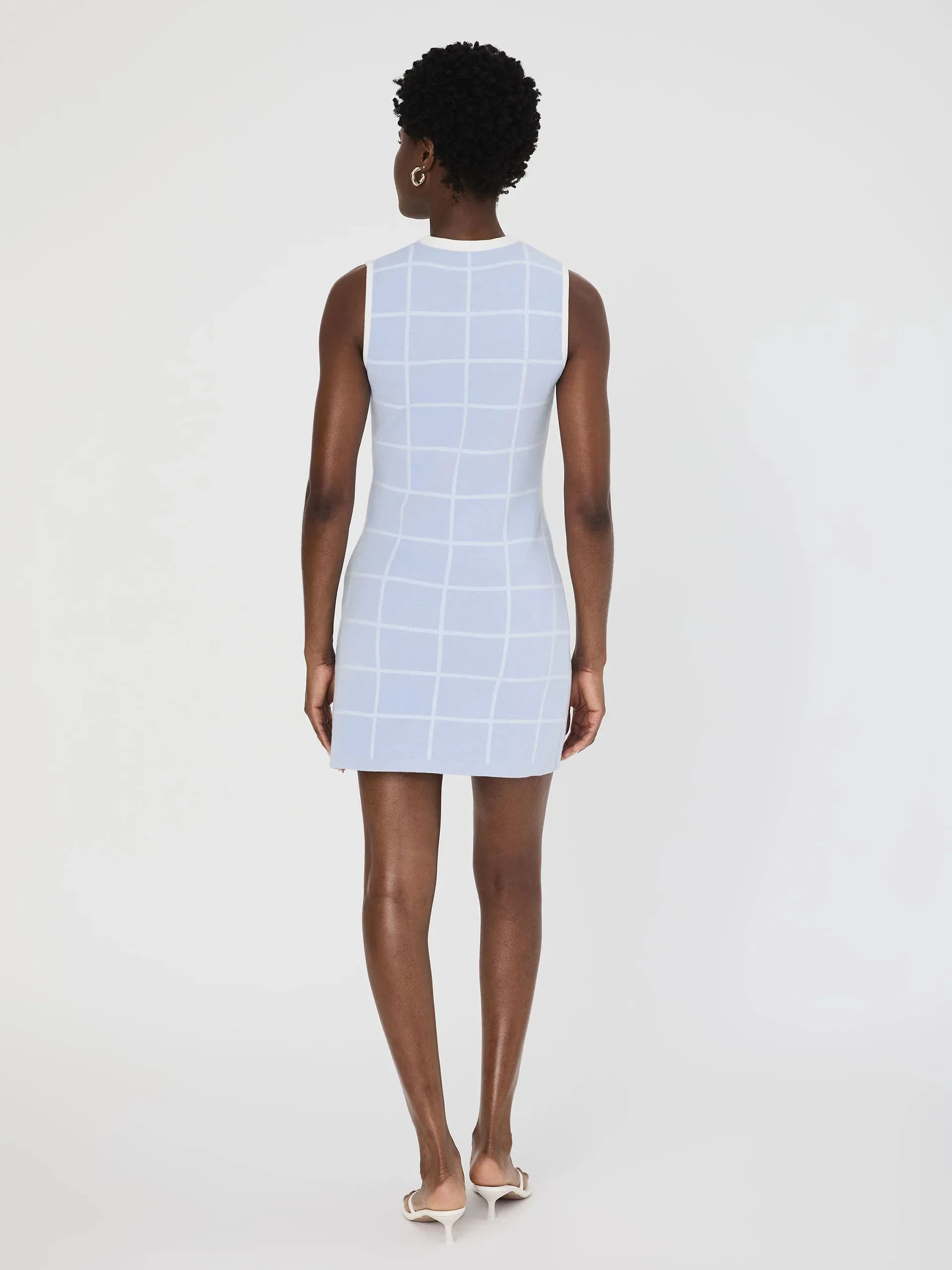 French Connection Check Sleeveless Crew Dress