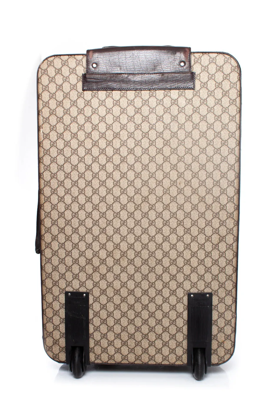 GG canvas suitcase in brown