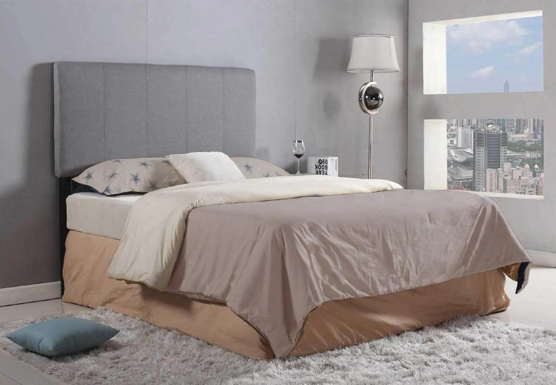 Grey Fabric New Headboard