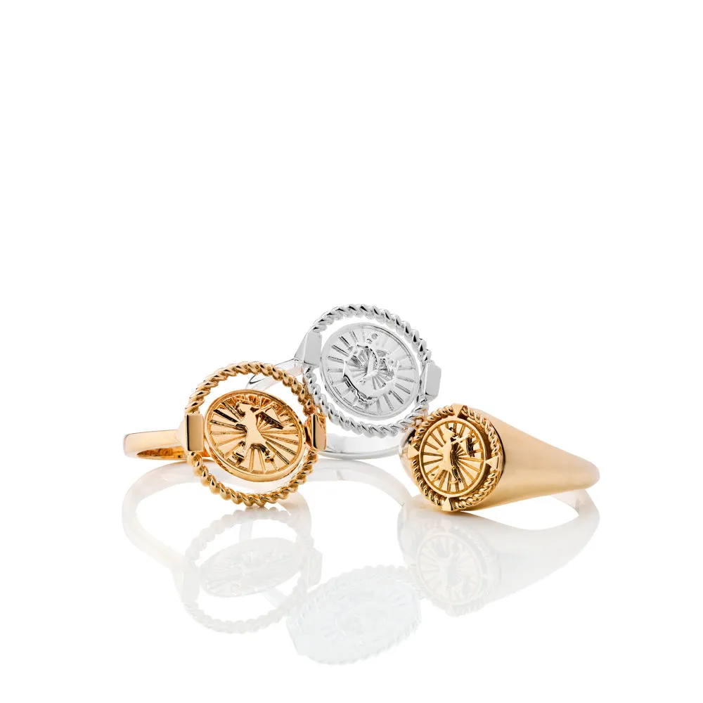 Karen Walker Voyager Spin Ring - 9ct Yellow Gold