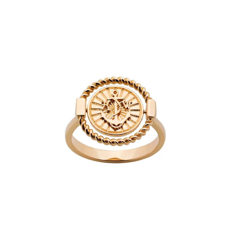 Karen Walker Voyager Spin Ring - 9ct Yellow Gold