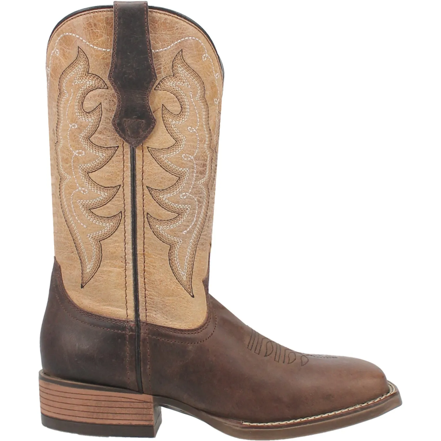Laredo Womens Delaney Dark Brown Leather Cowboy Boots 8.5 M