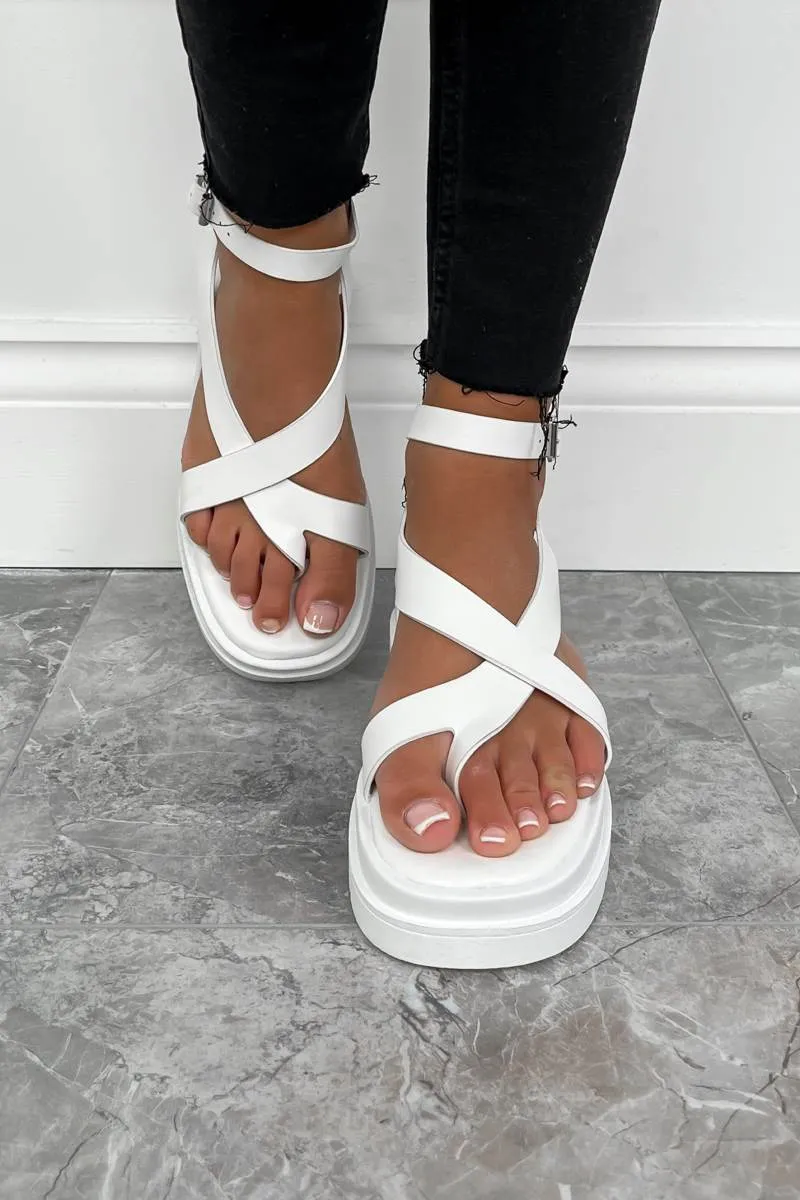 LAVINA Chunky Gladiator Sandals - White