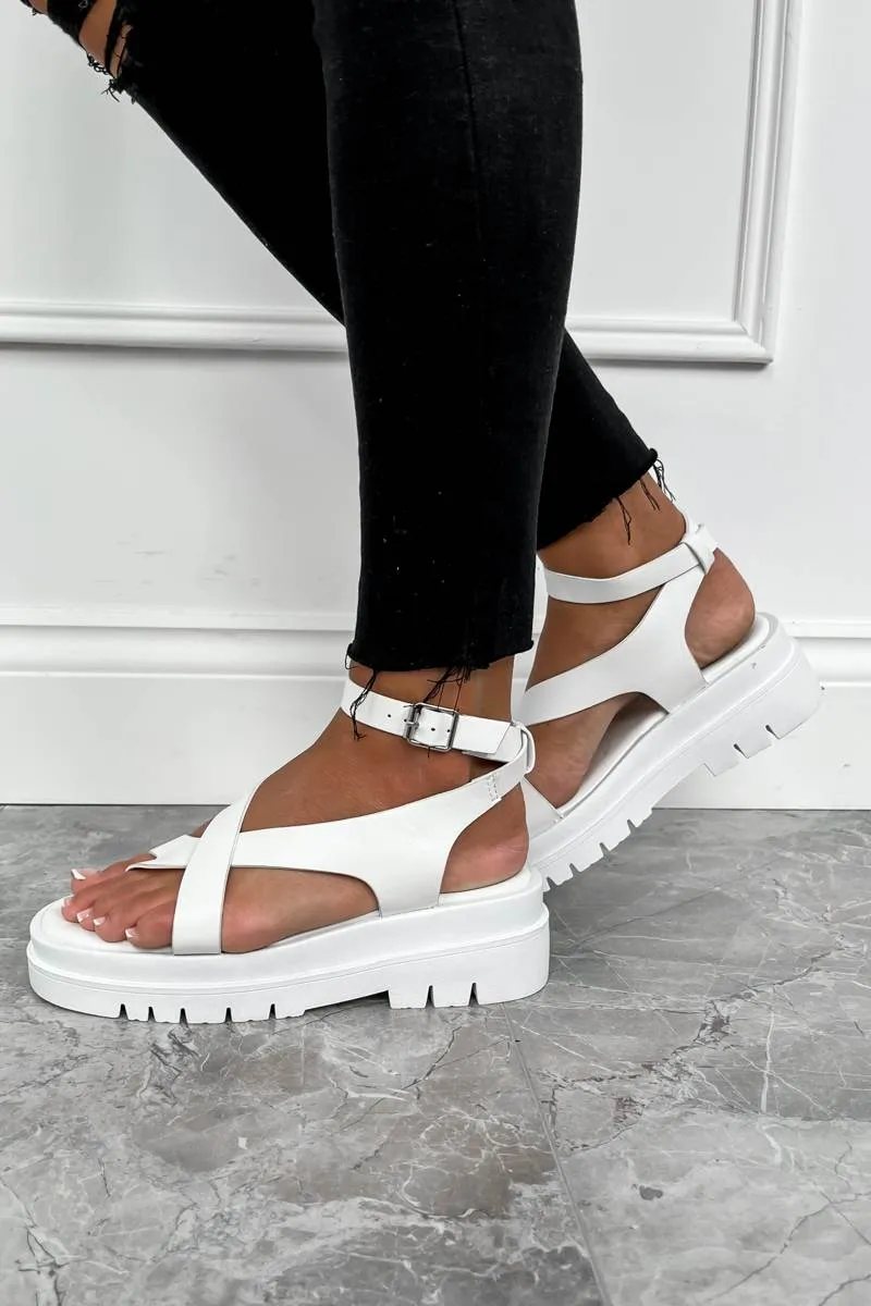 LAVINA Chunky Gladiator Sandals - White