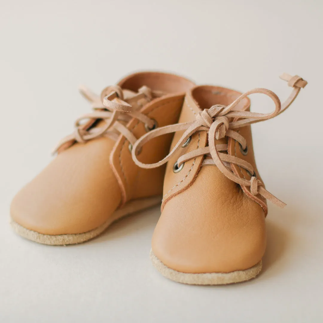 Leather Baby Boots in Honey