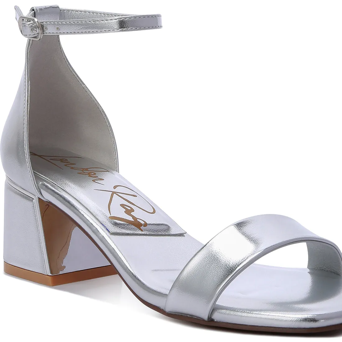 Metallic Block Heels
