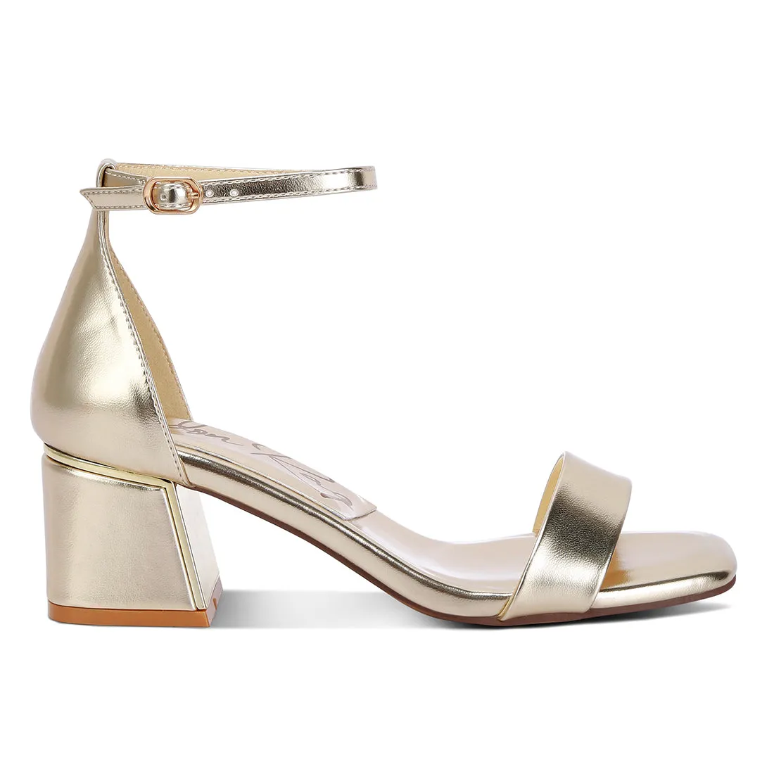 Metallic Block Heels