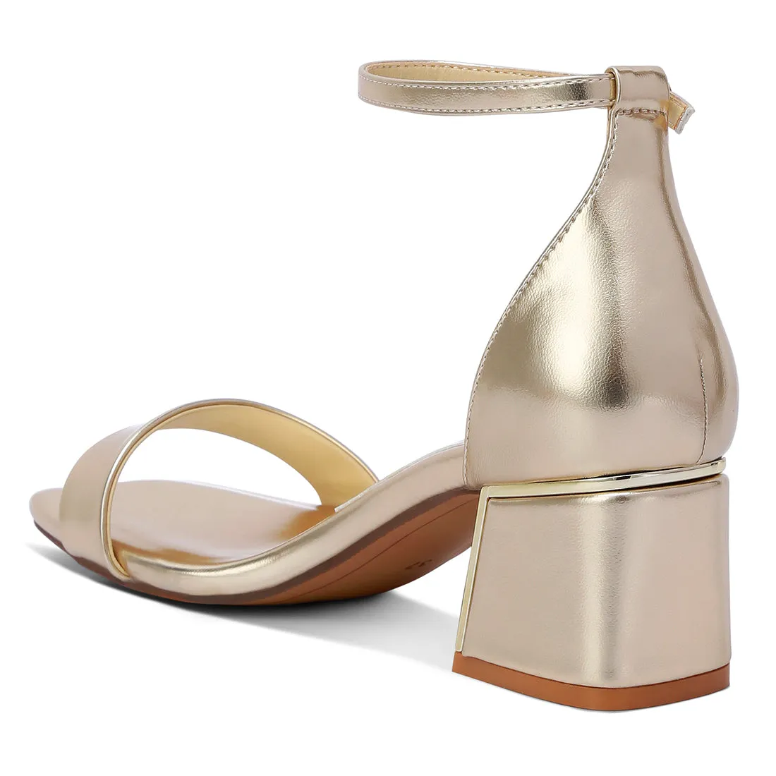Metallic Block Heels