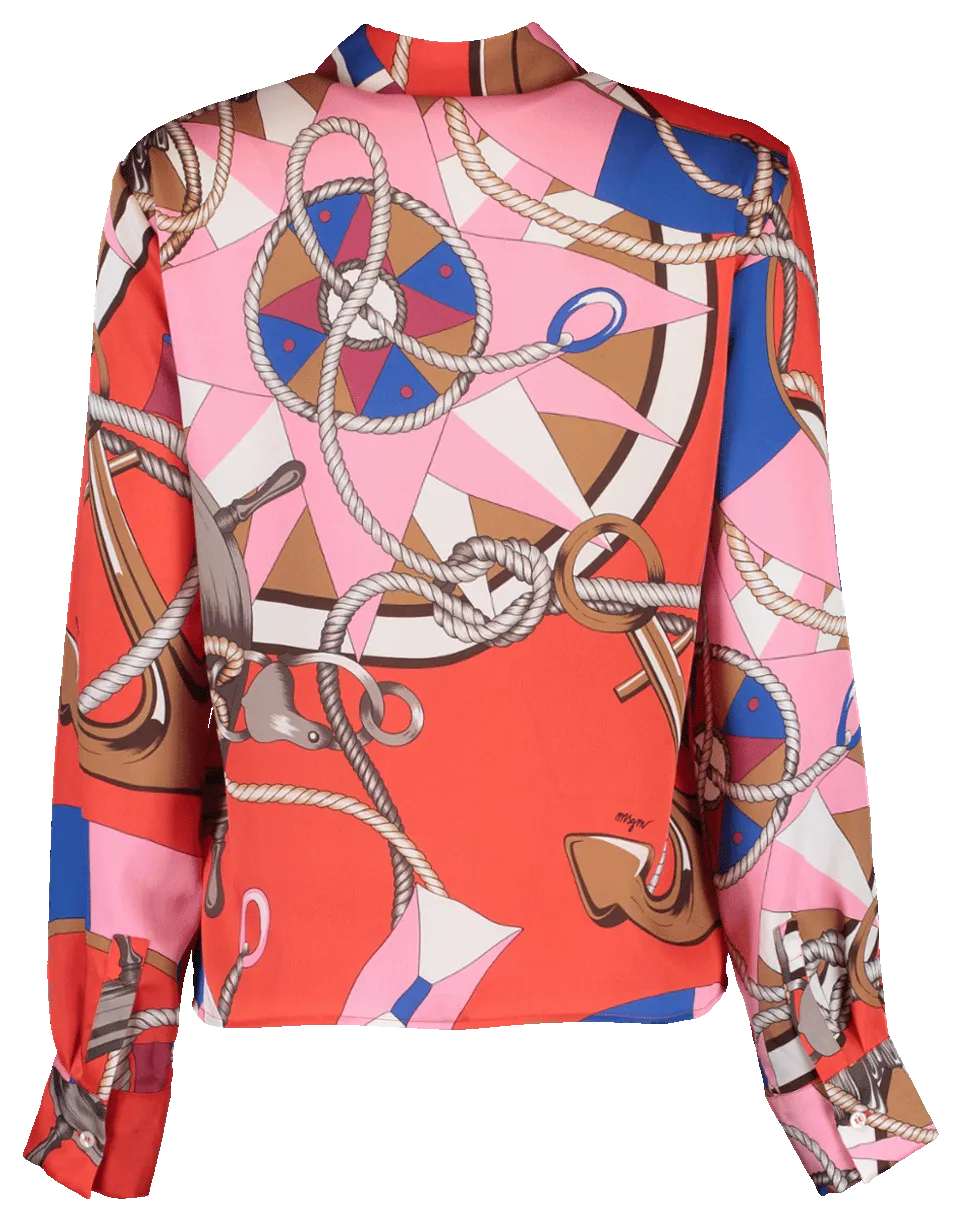 Nautical Print Blouse