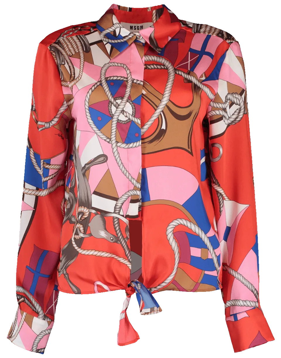 Nautical Print Blouse