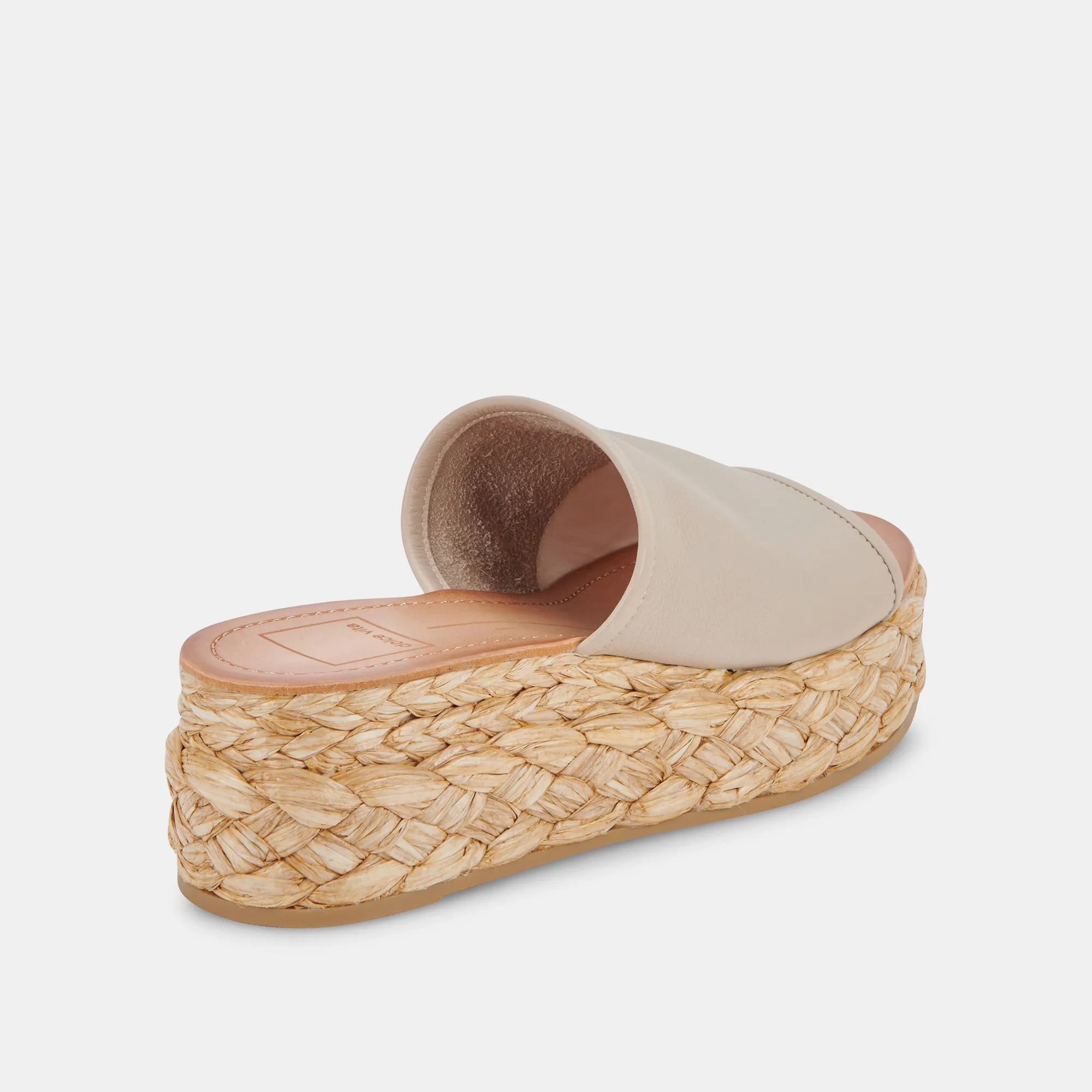 PABLOS WIDE SANDALS SAND LEATHER - re:vita