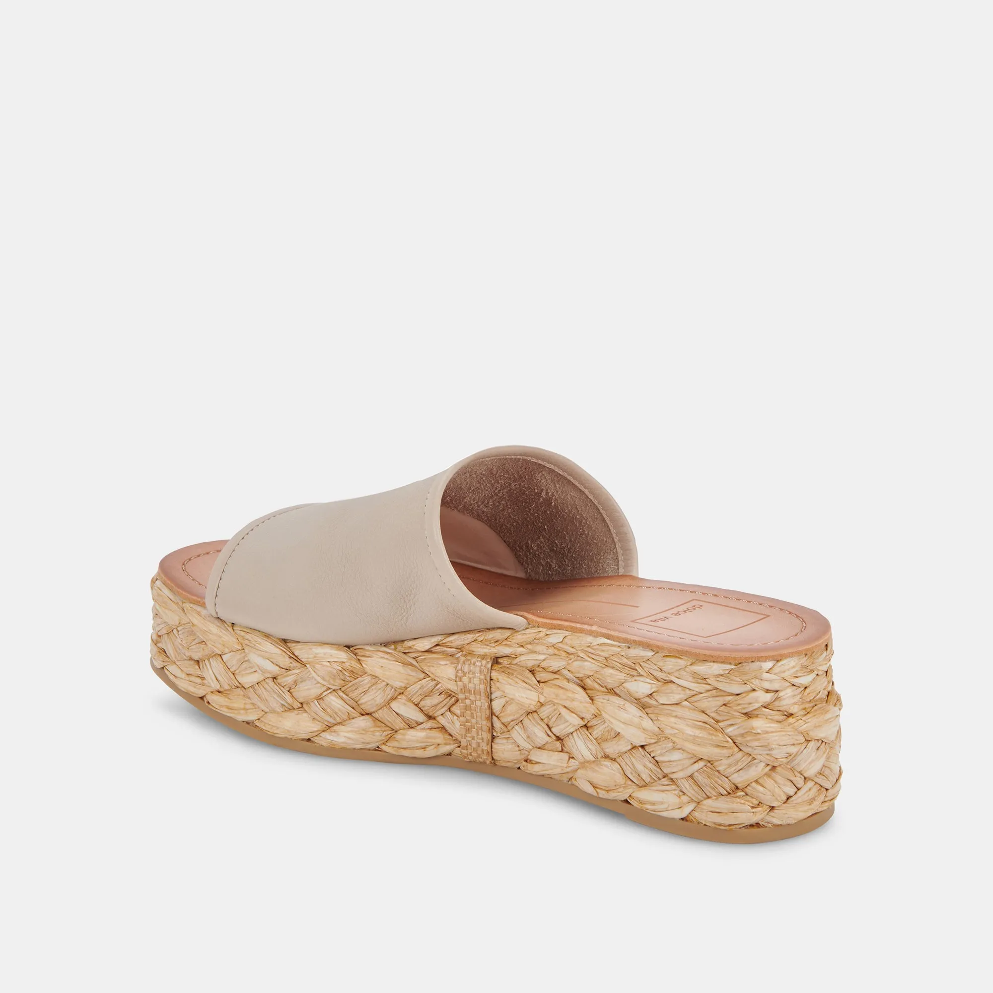 PABLOS WIDE SANDALS SAND LEATHER - re:vita