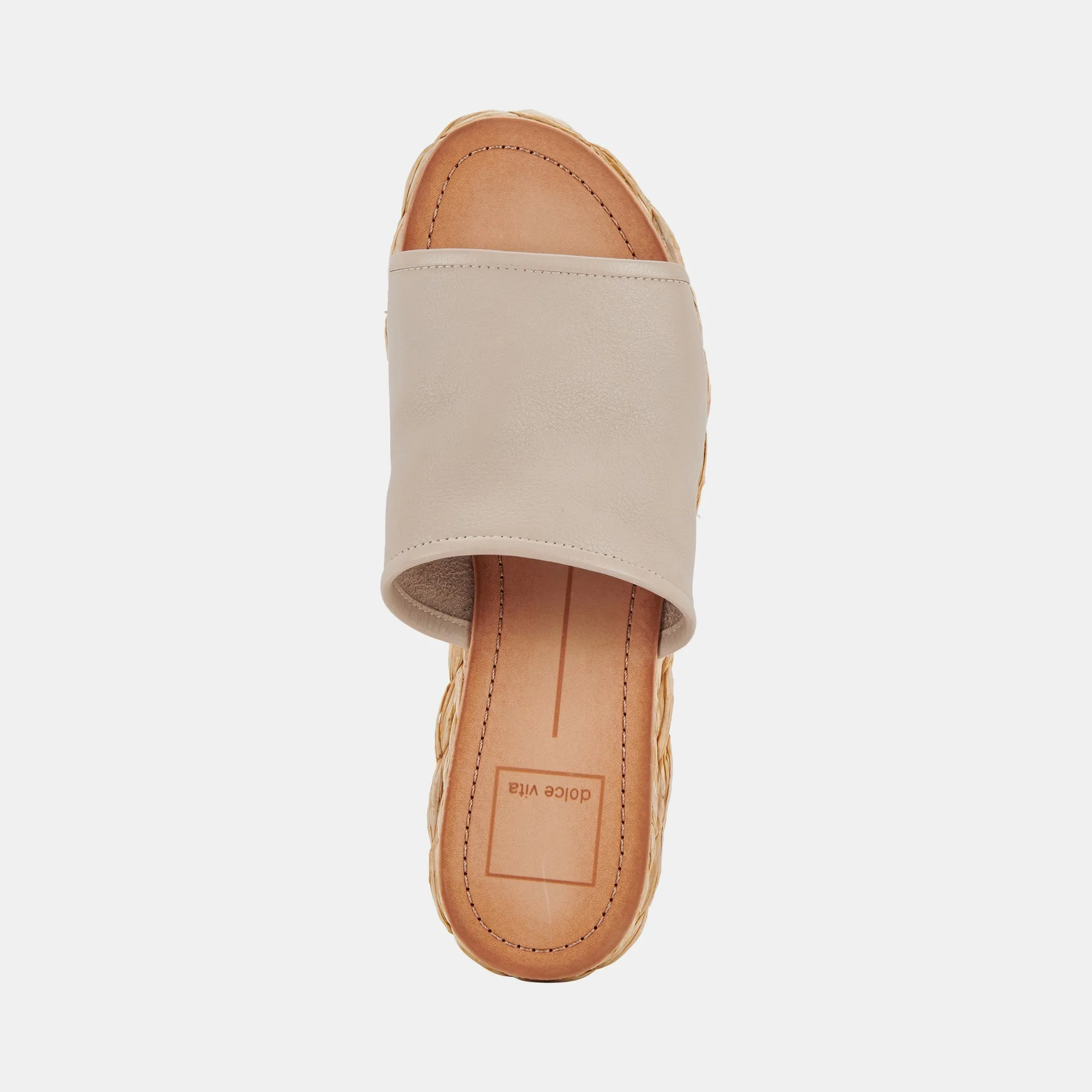 PABLOS WIDE SANDALS SAND LEATHER - re:vita