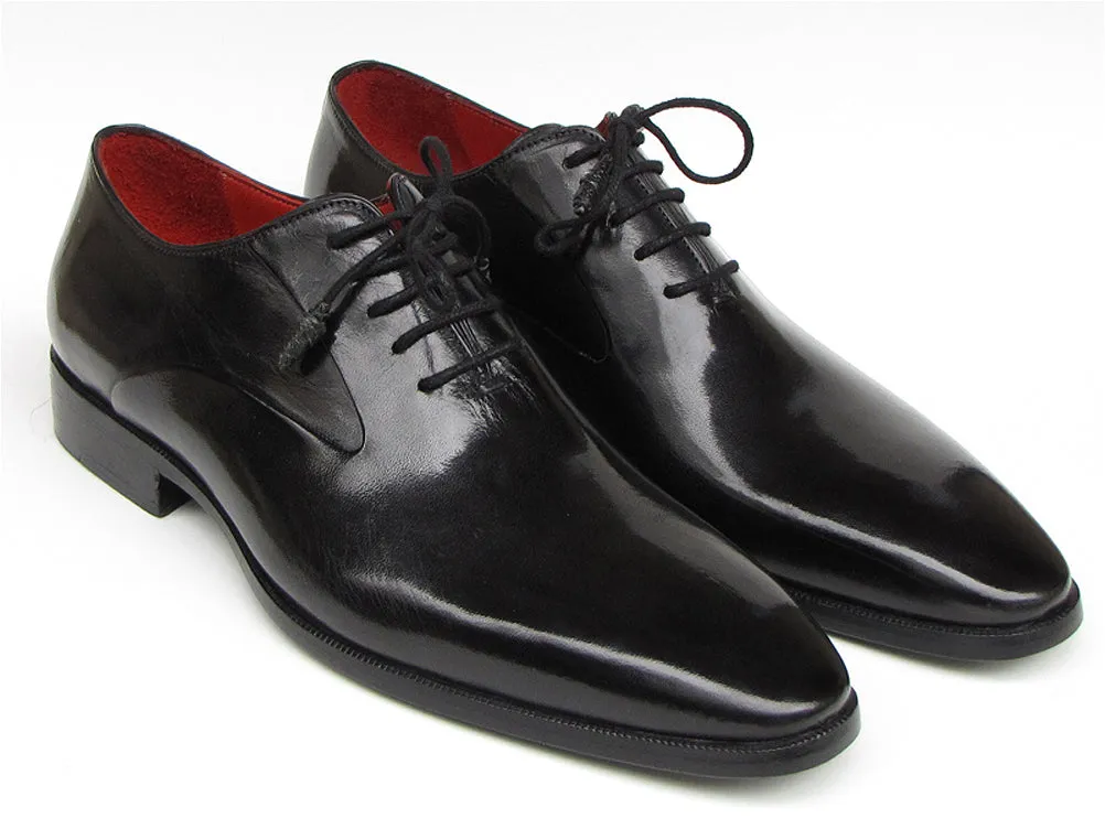 Paul Parkman Men's Black Oxfords Leather Upper and Leather Sole Shoes (Id#019)