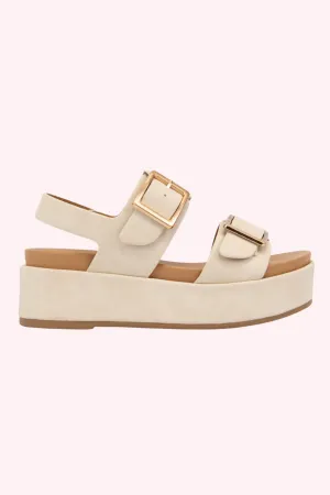 Racing Double Buckle Platform Wedges