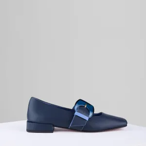 Rebecca Flat Mary Jane in Midnight