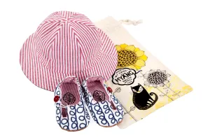 Sets / Unisex- Denim Nautical Hat & Rope Keyhole Shoes
