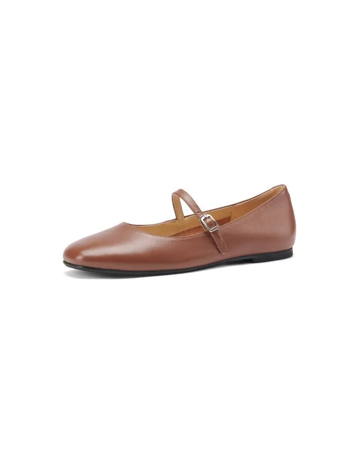 Single Strap Soft Leather Flats Ballet Shoes
