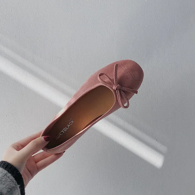 Square Toe Solid Women Shoes Flat Heel Candy Color Casual Soft Flats-Spring Summer Loafer