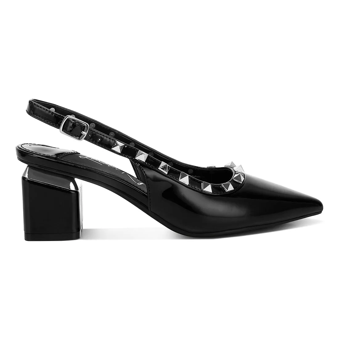 Stud Embellished Slingback Sandals