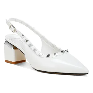 Stud Embellished Slingback Sandals