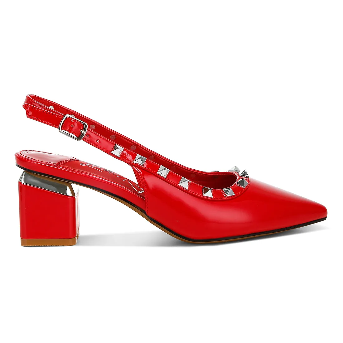 Stud Embellished Slingback Sandals