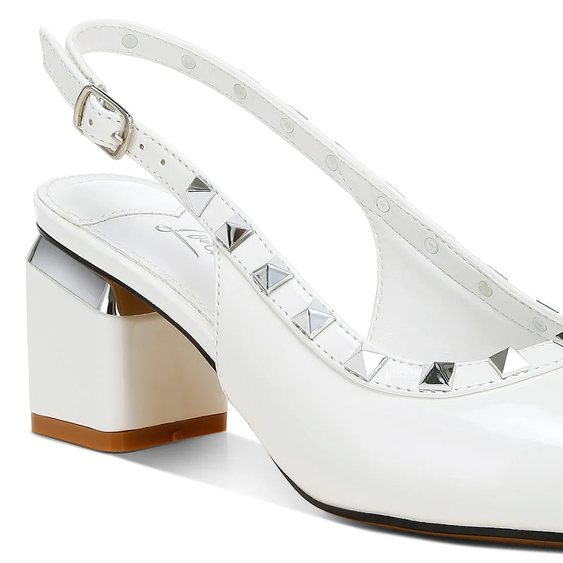 Stud Embellished Slingback Sandals